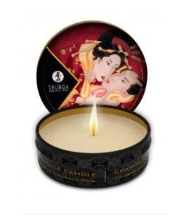 Shunga Strawberry Wine Massage Candle